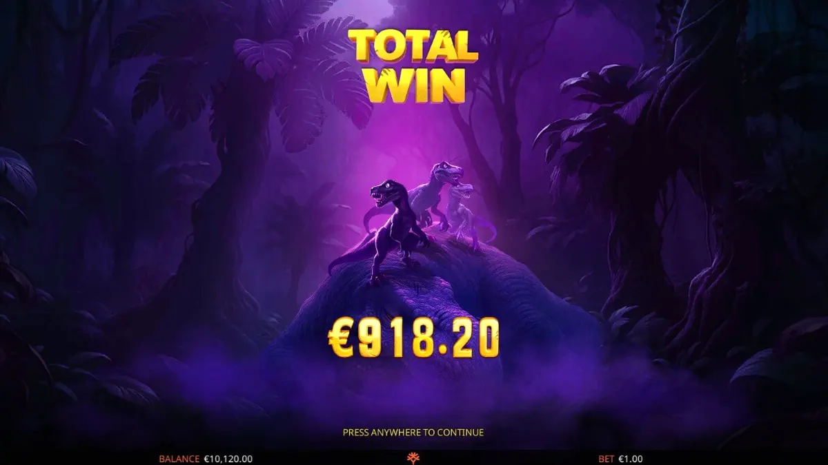 Pemandangan hutan prasejarah yang mendalam dalam slot Raptor 2 DoubleMax